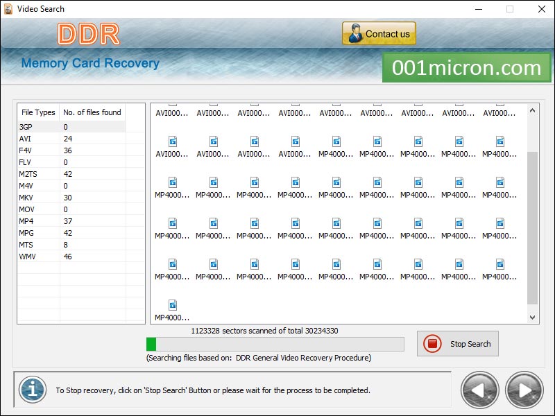 Screenshot of xd Memory Card Recovery 3.0.1.5