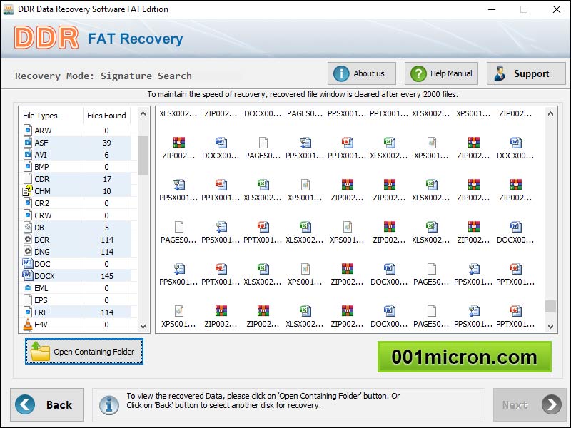 Screenshot of Restore Deleted FAT Partition