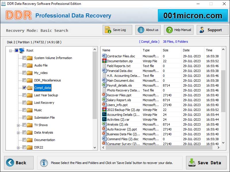 Screenshot of Free File Recovery