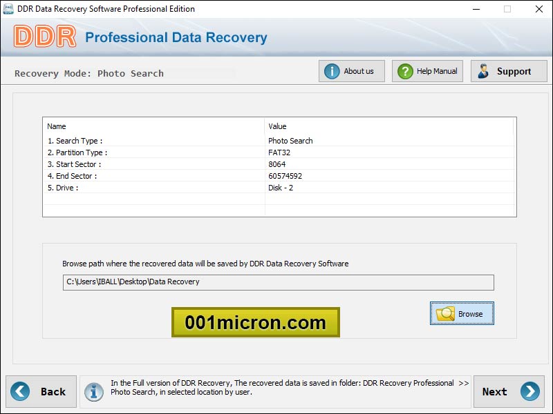 Screenshot of Windows Data Recovery Software