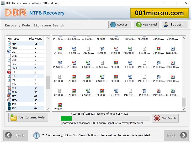 001Micron NTFS Data Undelete Tool