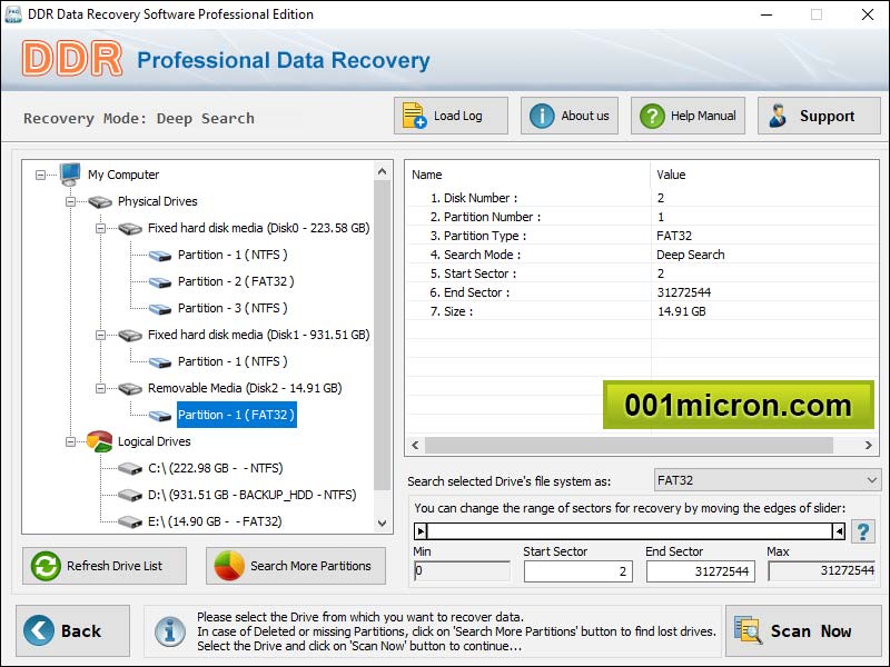 Screenshot of Usb-reparation