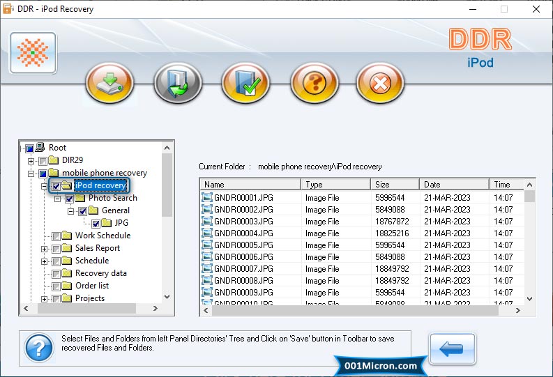 iPod Data Recovery Software Skärmdump