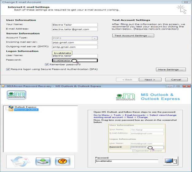 Screenshot of 001Micron Outlook PST Password Recovery