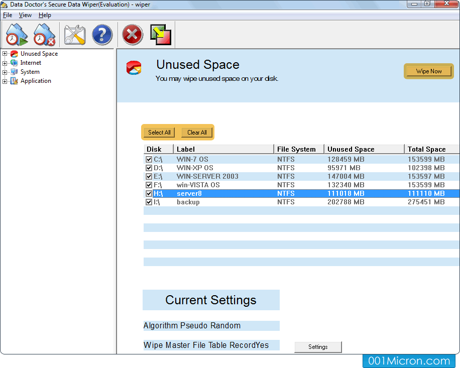 Select your partition
