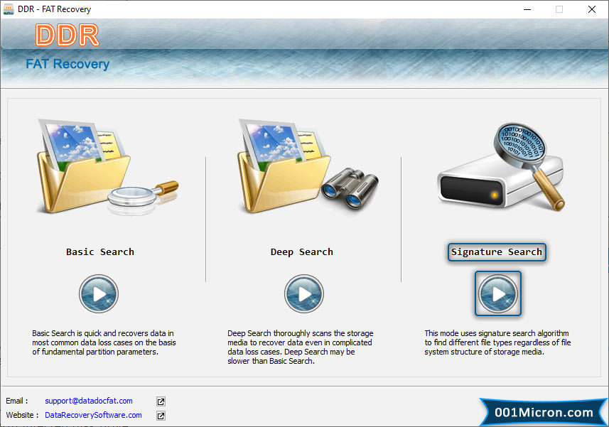 FAT Data Recovery Software Screenshot