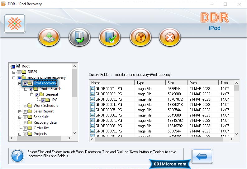 iPod Data Recovery Software Screenshot