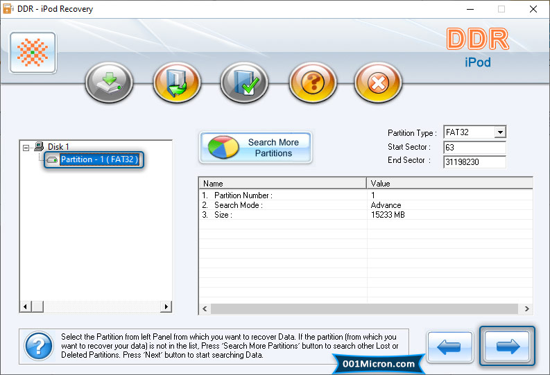 Select the partition