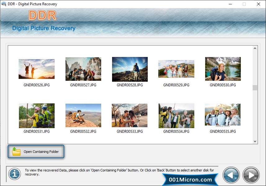 Digital Photo Recovery Software Screenshot